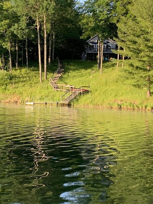 Lake Miramichi Evart, MI Rock Wall Retaining Wall Beach Sanding